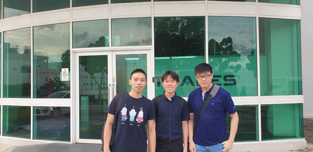 photo of me and my colleagues at Thales